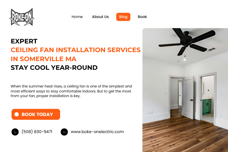 Expert Ceiling Fan Installation Services - Somerville MA