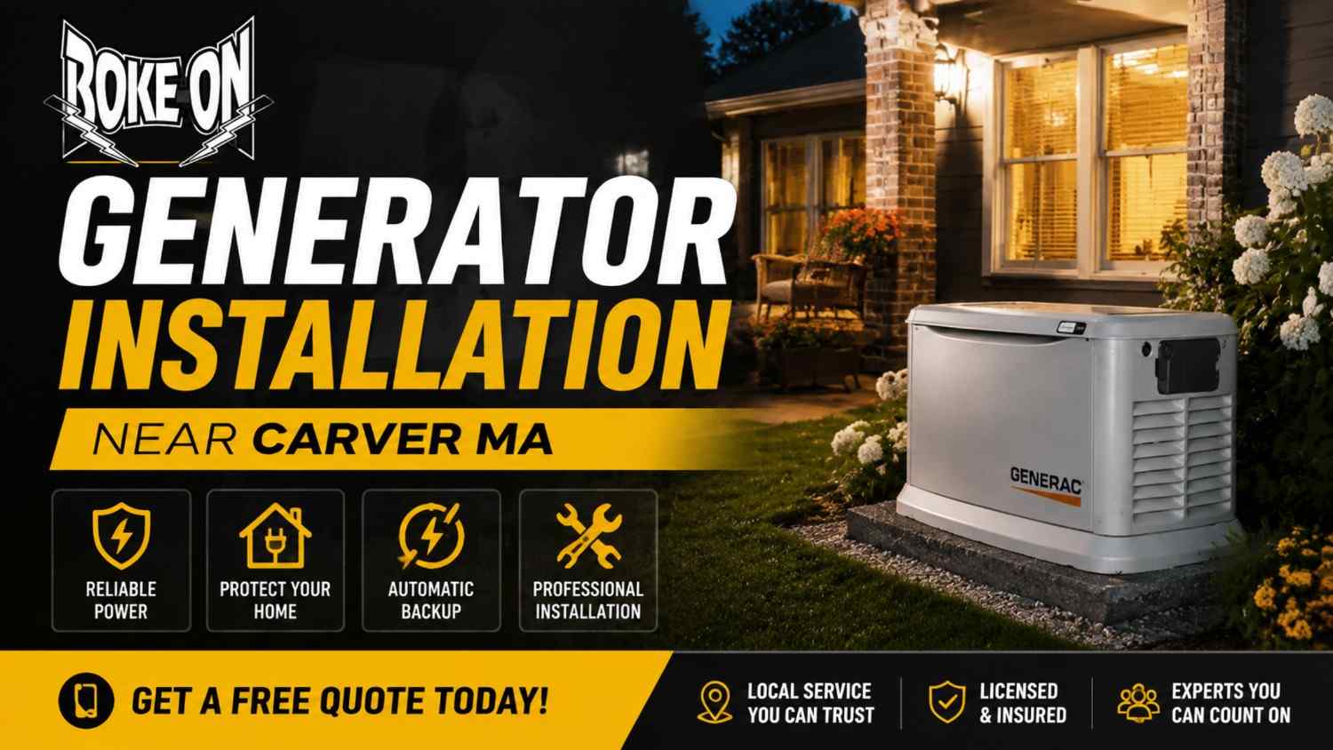 generator installation near Carver MA